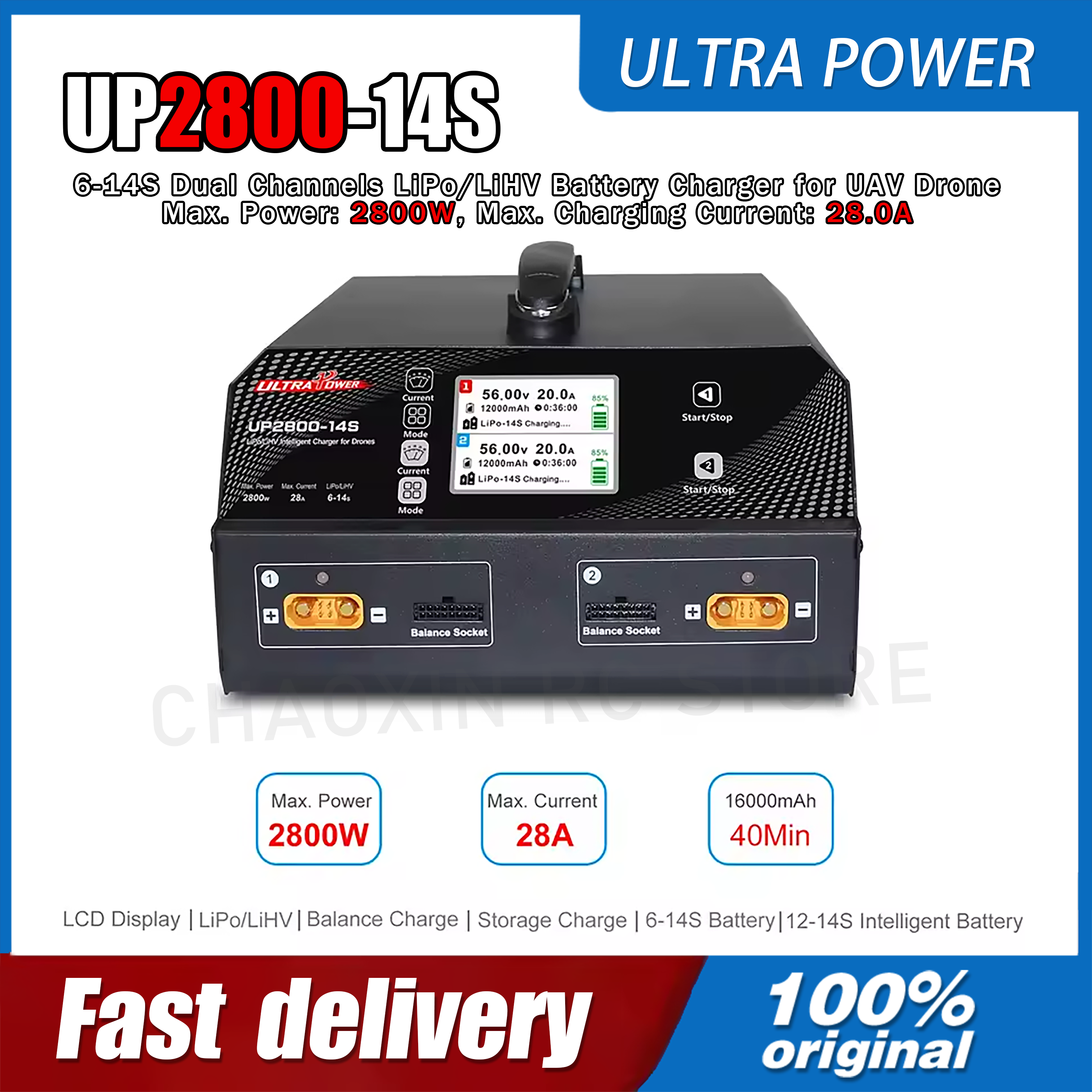 ULTRA POWER UP2800-14S 2X1400W - Drone Battery Charger review and price