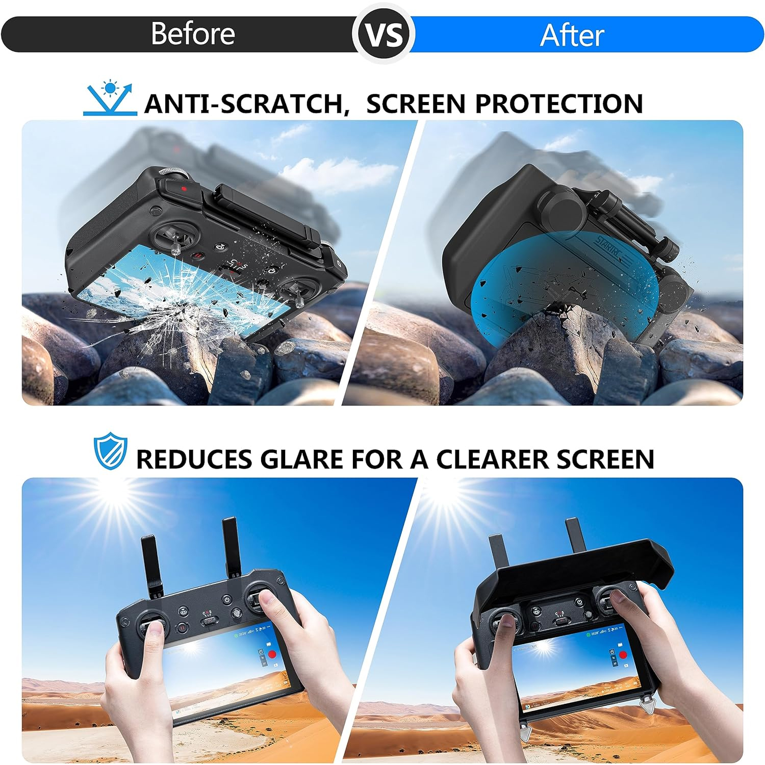 2-in-1 Sun Hood & Joystick Cov - Drone Sun Shade review and price